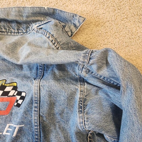 Vintage American Made Sportswear Chevrolet Racing Embroidered Denim Jean - Picture 4 of 8